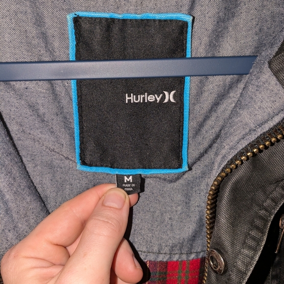 Black Hurley Canvas Snowboarding Jacket - Picture 3 of 4